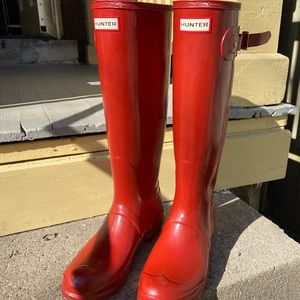 Red Hunter Boots